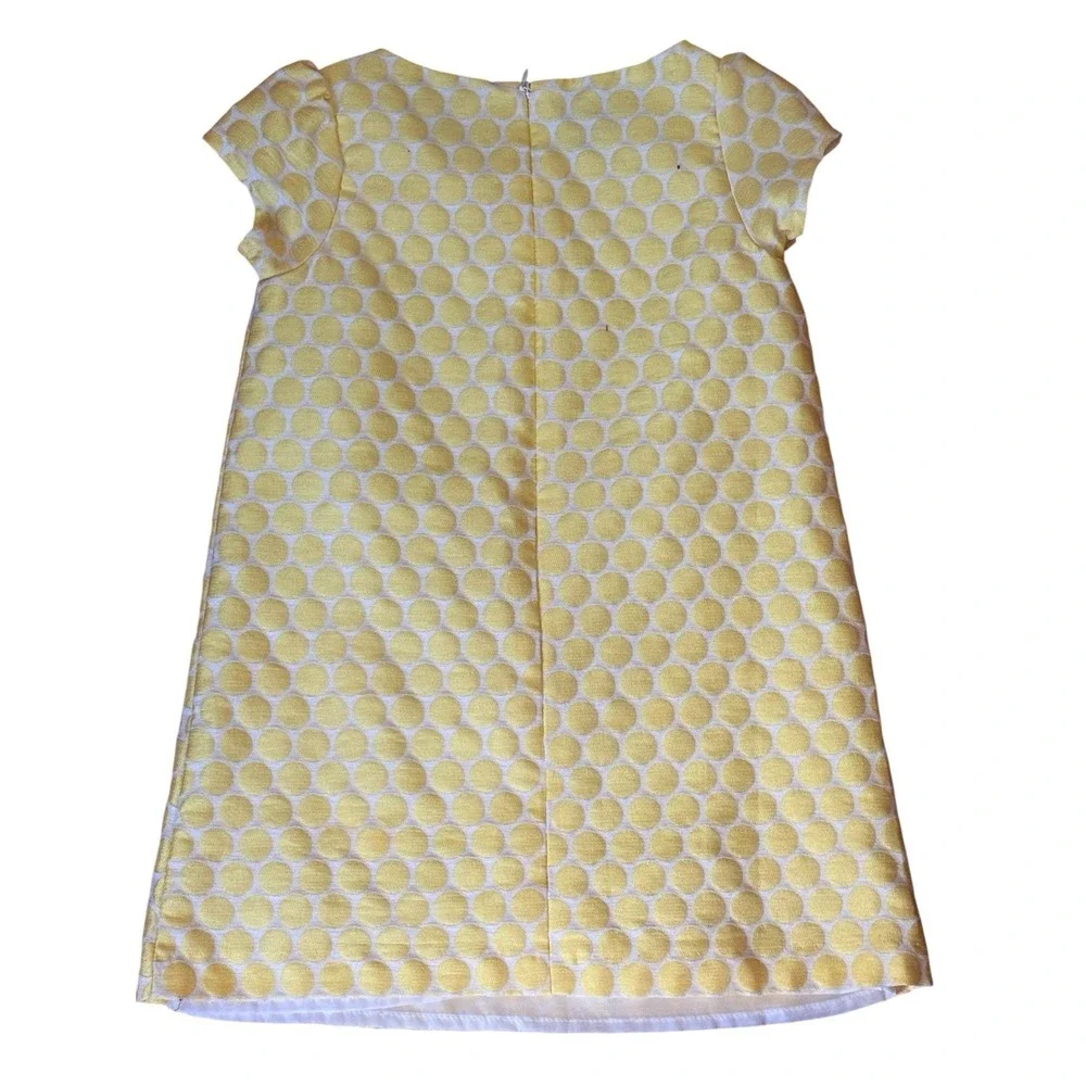 Gymboree Marina Party Line Sunshine Yellow Jacquard Dot Dress 2015 Girls Sz‎ 5